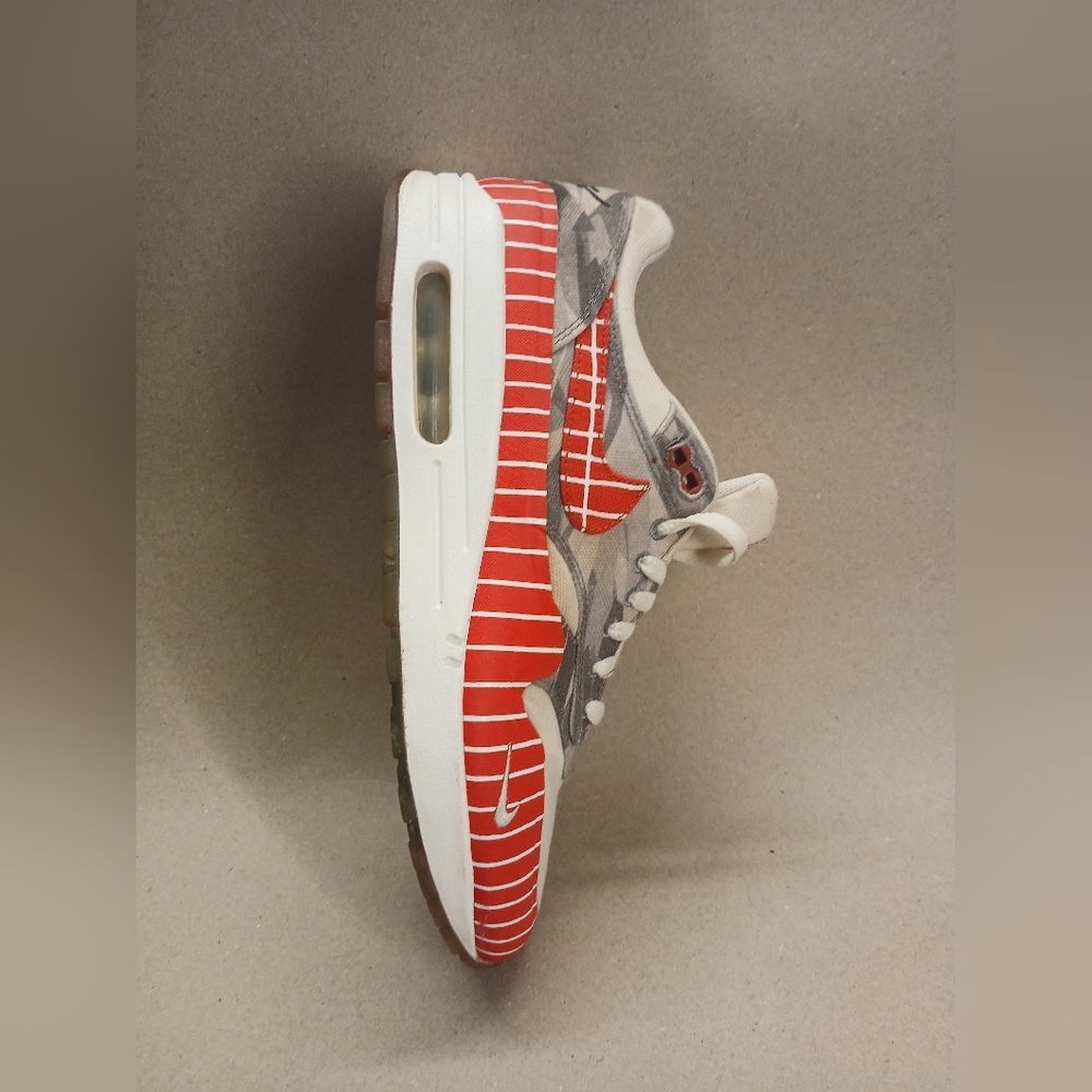 Nike Wasafu X Air Max 1 Red and Gray Men's Shoes - Picture 16 of 16